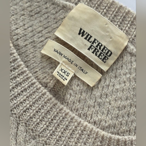 Wilfred Free Italian Made Cream Wool Sweater - Picture 4 of 11